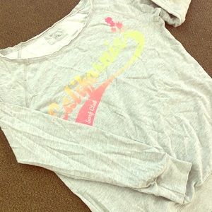 Scoop neck sweater shirt